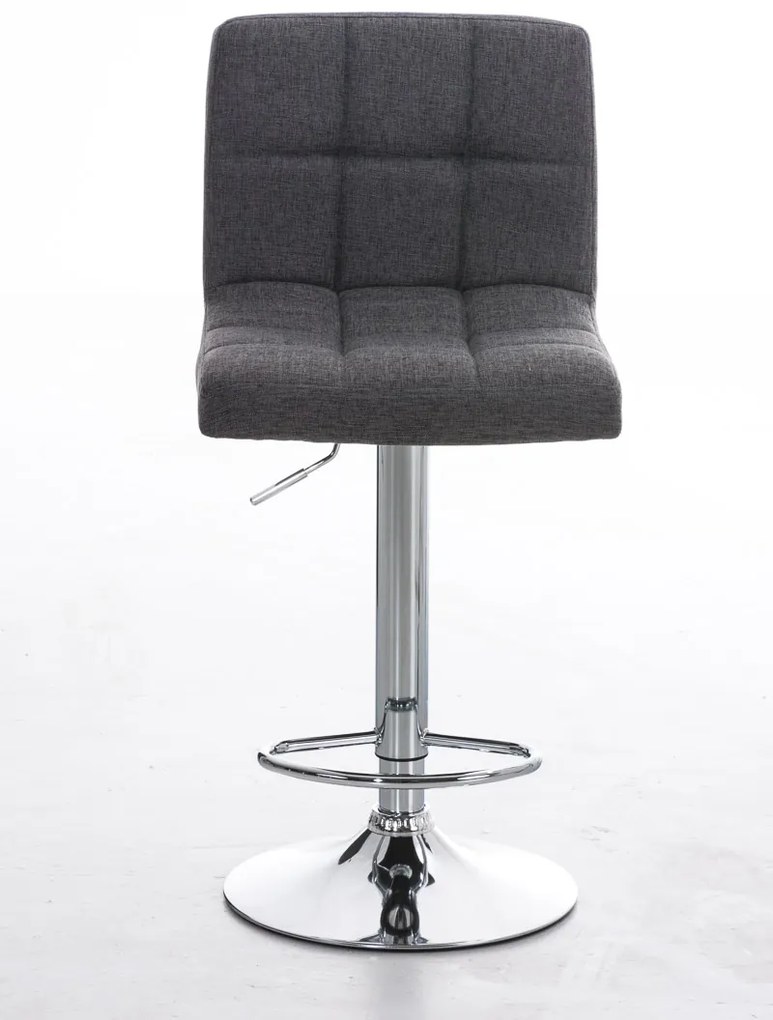 Banco de bar Peru em tecido 46 x 94-114 x 47 cm Cinzento