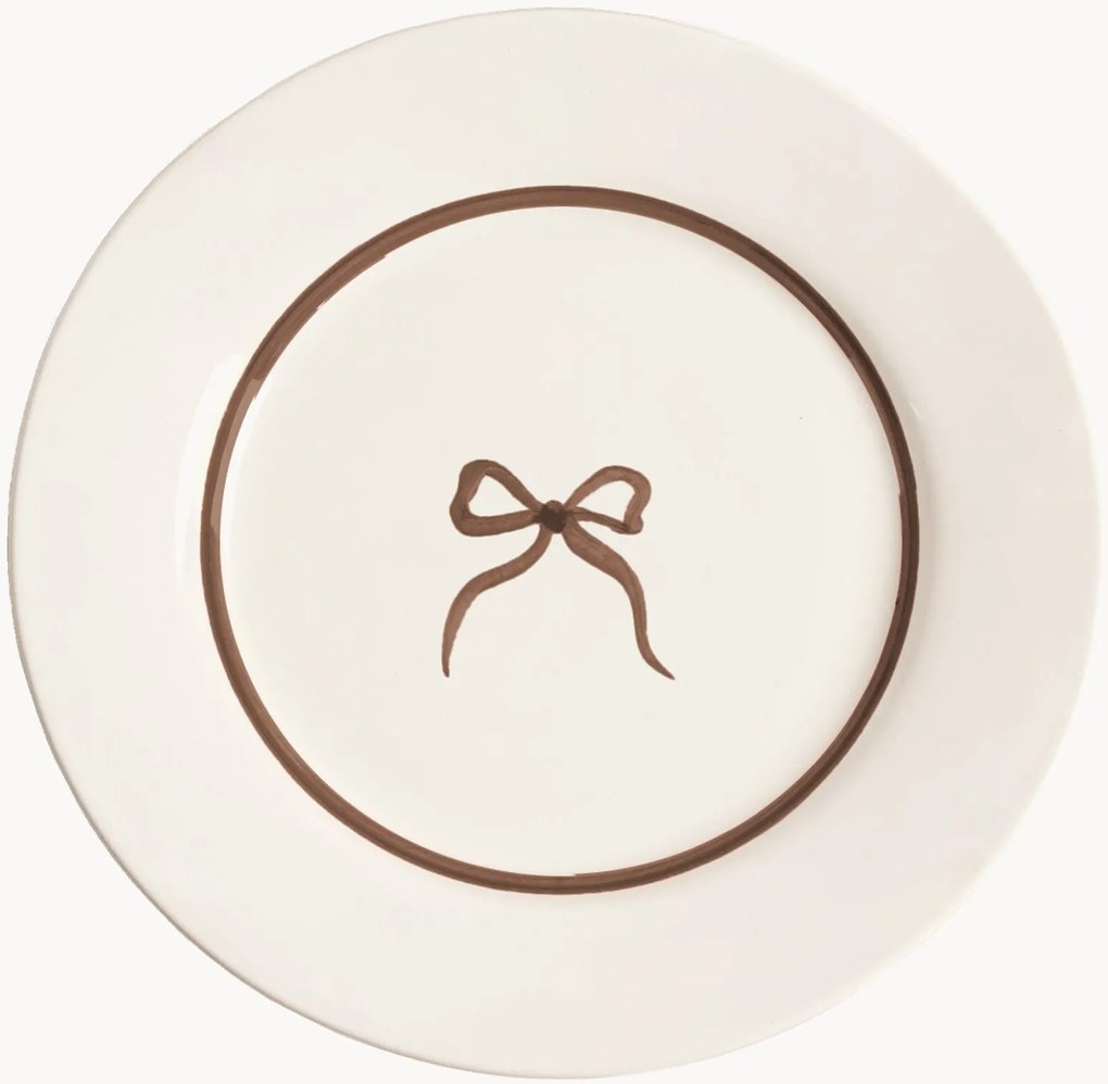 Prato de pequeno-almoço pintado à mão Bow