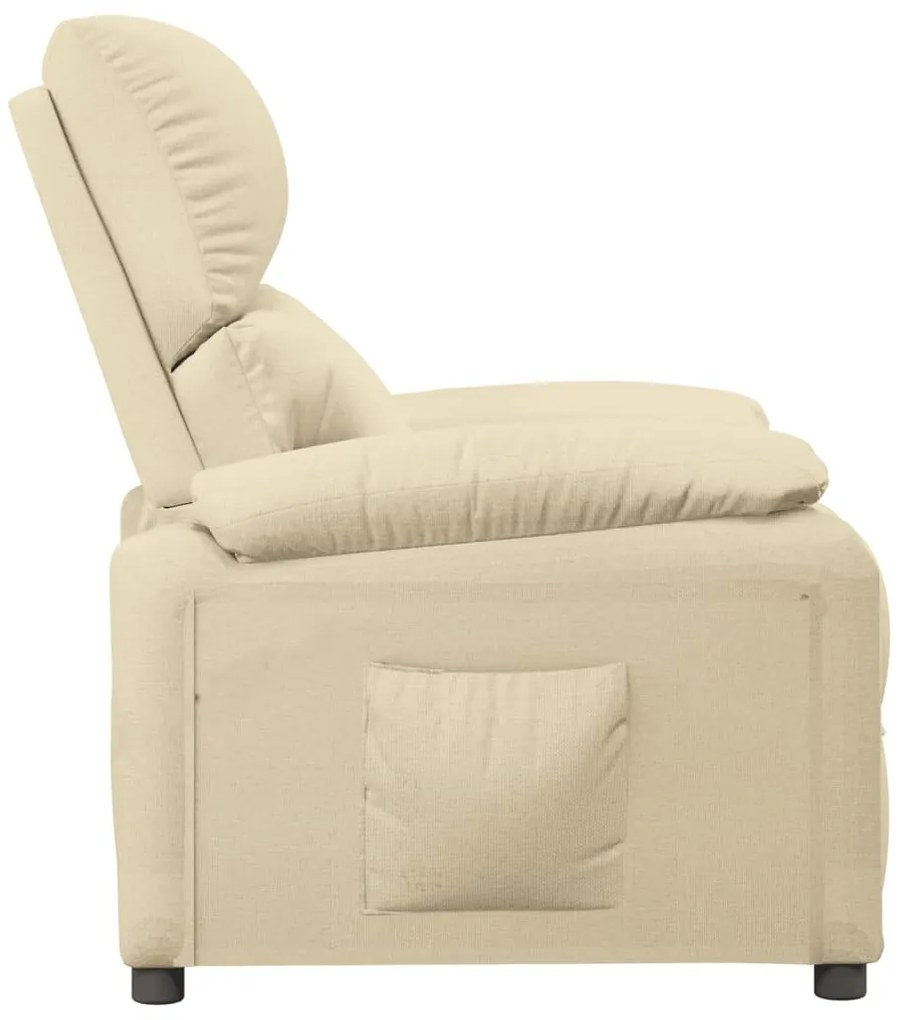 Poltrona reclinável tecido cor creme