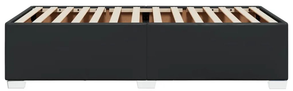 Estrutura de cama 100x200 cm couro artificial preto