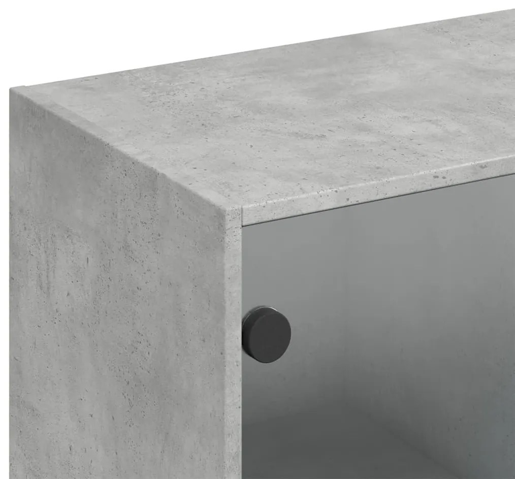 Estante c/ portas 136x37x142 cm derivados madeira cinza cimento