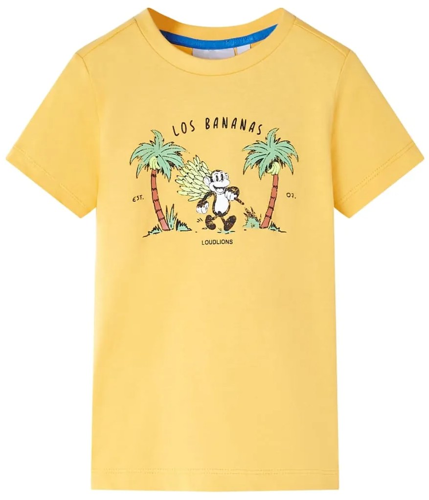 T-shirt infantil ocre-claro 104