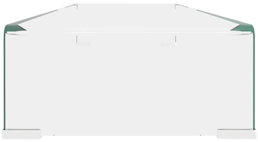 Suporte de TV/monitores em vidro transparente 100x30x13 cm