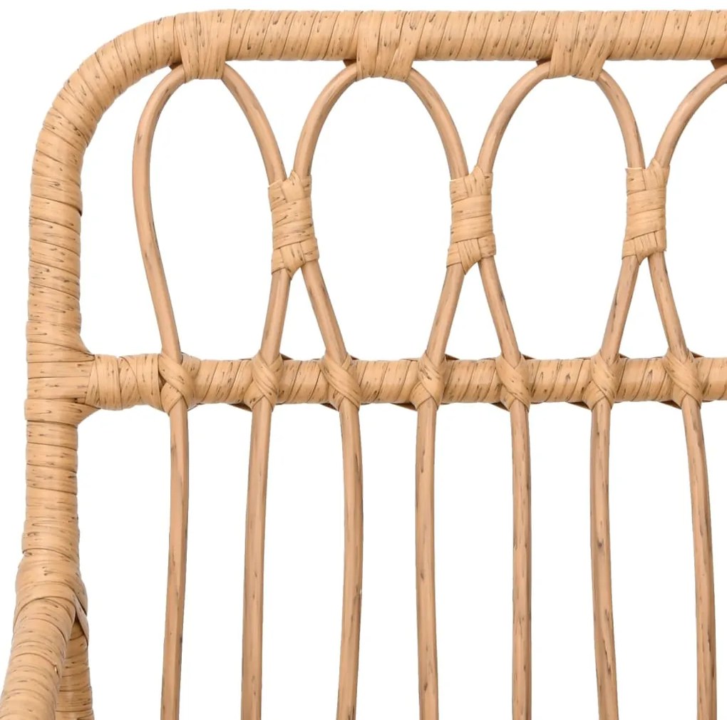 5 pcs conjunto de jantar p/ jardim vime PE