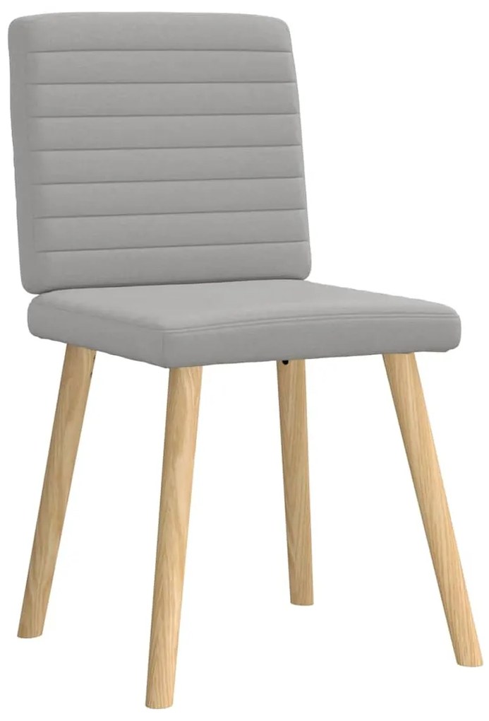 Cadeiras de jantar 4 pcs tecido cinza nuvem