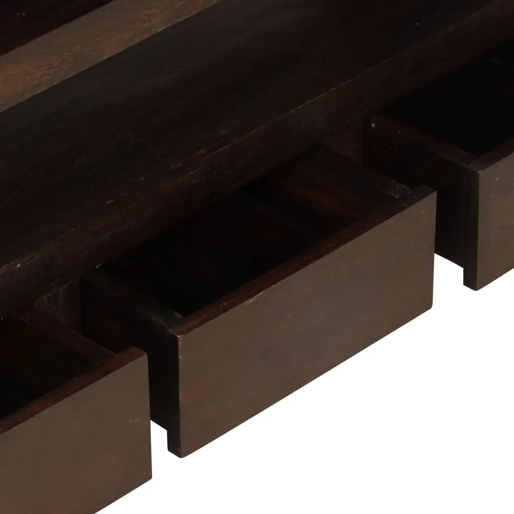 Móvel TV madeira de acácia maciça 90x30x55 cm castanho escuro