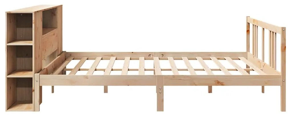 Cama com estante sem colchão 200x200 cm pinho maciço
