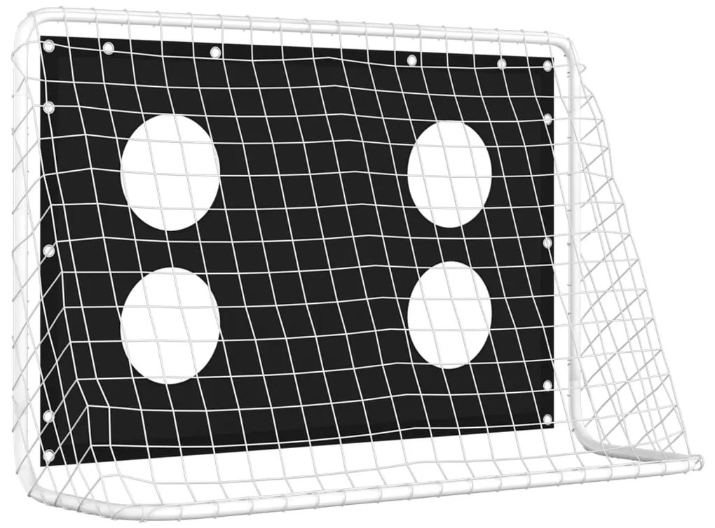 Baliza de treino para futebol com rede 184x61x122 cm aço