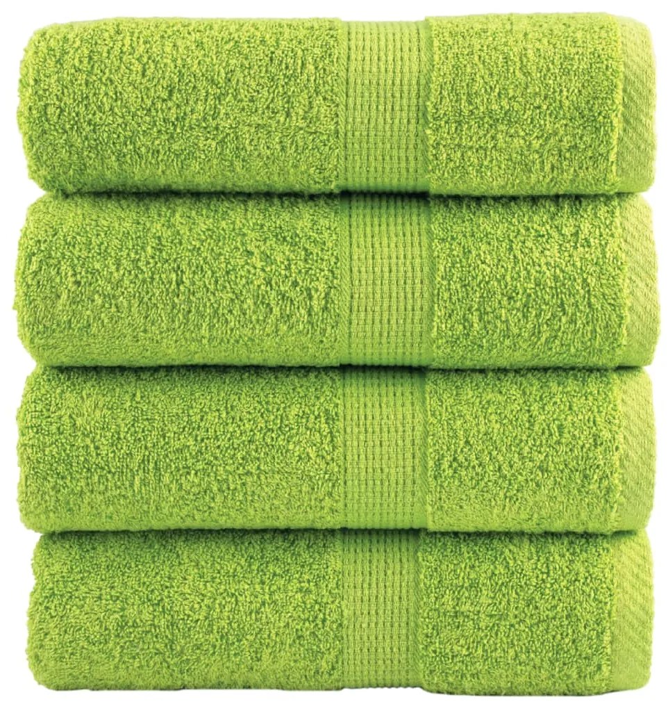 Toalhas de bidé premium SOLUND 4pcs 30x50cm 600 gsm verde maça