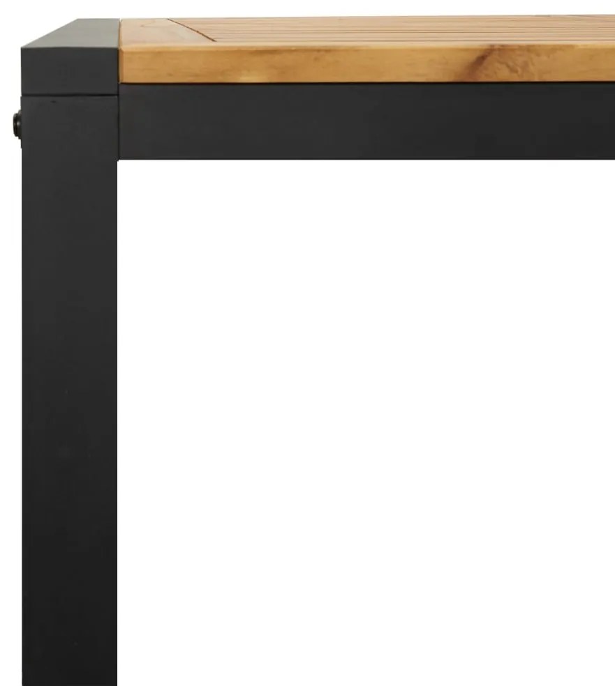 Mesa jardim c/ pernas em forma de U 140x80x75 cm acácia maciça