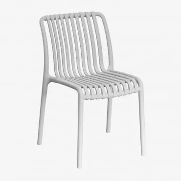 Cadeira De Jantar Empilhável De Polipropileno Wendell Cinza Claro - Sklum