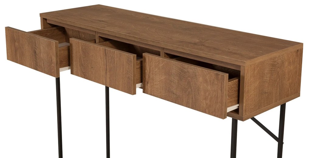 Sideboard Mia – Walnut/Preto – 120x90x36 cm