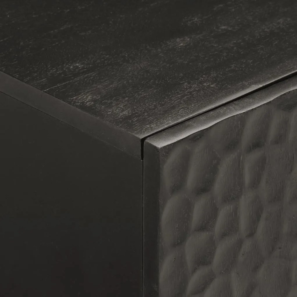 Móvel de TV 105x33x46 cm madeira de mangueira maciça preto