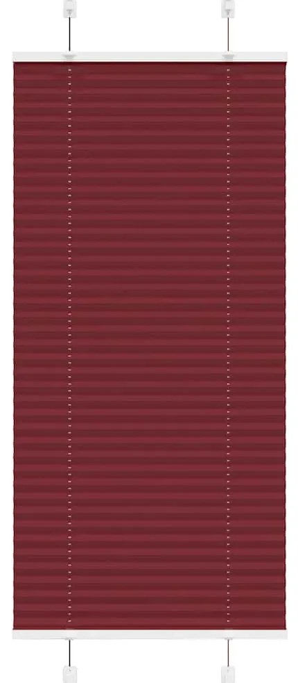 Plissado Cego Bordéus Vermelho 55x100 cm Largura Tecido 54,4 cm
