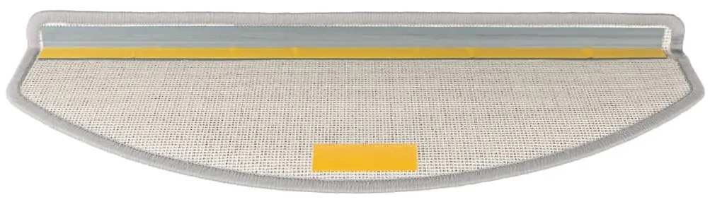 Tapetes de escada 30 pcs 65x24x4 cm cinzento-claro