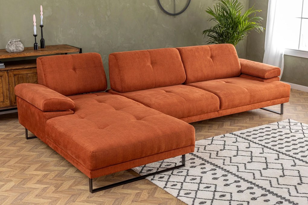 Sofá de Canto Mustang – Laranja – 174 x 274 cm