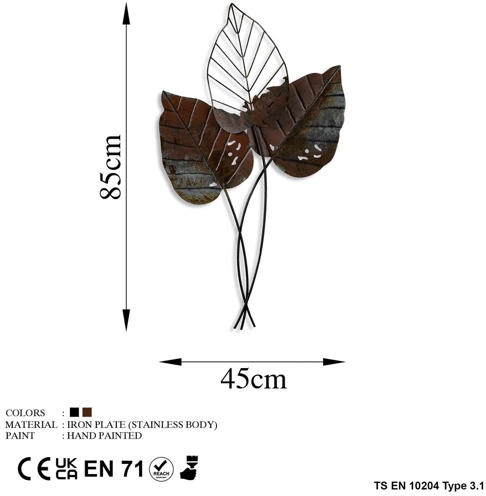 Acessório Decorativo de Parede Fall – Castanho – 45 x 85 cm
