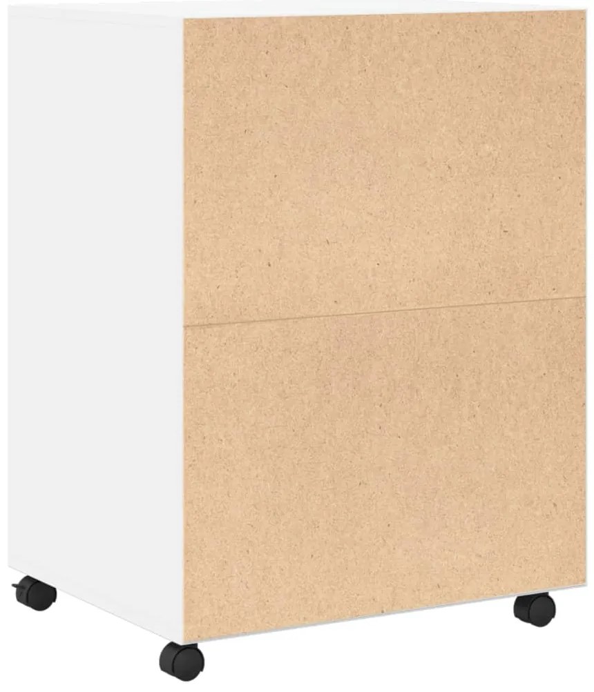 Móvel com rodas 60x48x81 cm derivados de madeira branco