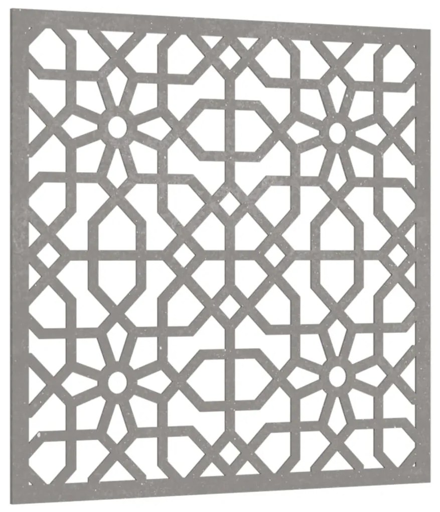 Decoração p/ muro de jardim 55x55 cm aço corten design árabe