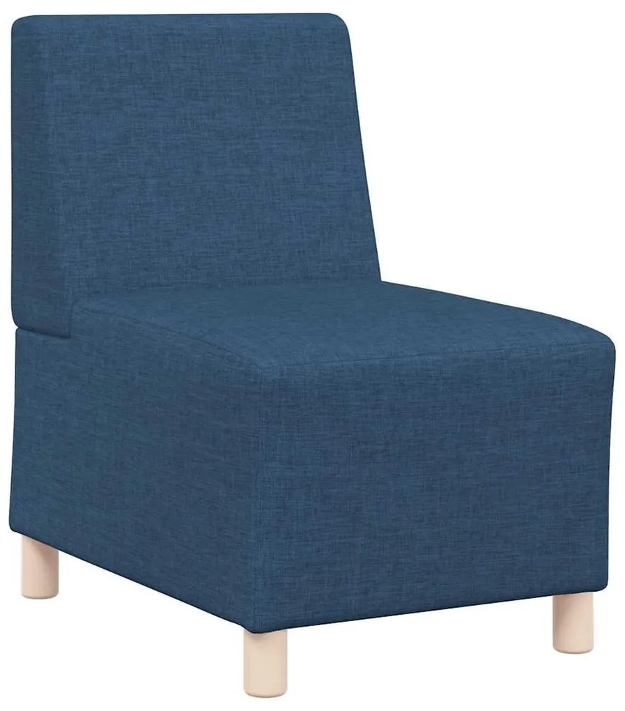 Cadeira de Sofá Cinza Claro 55 cm em Tecido 2 pcs Azul