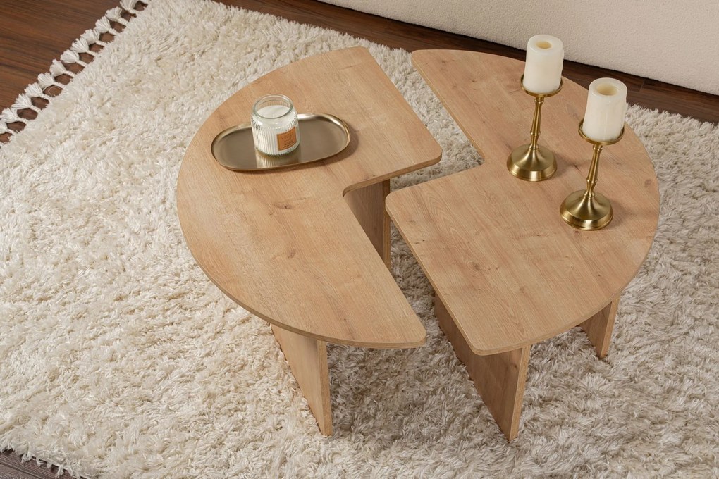 Mesa de Café Moira - Carvalho - Ø90x41 cm