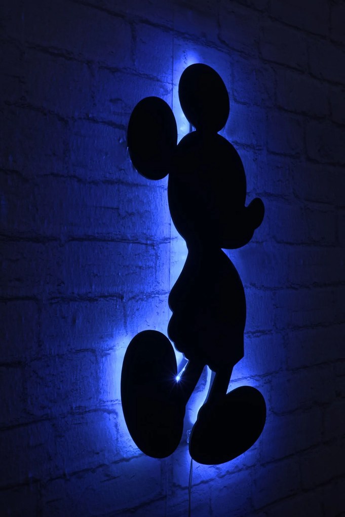 Iluminação Decorativa LED Mickey Mouse – Azul – 32 x 50 cm