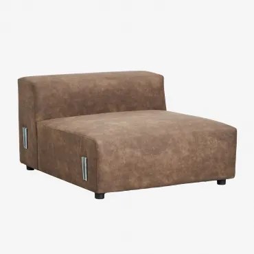 Módulo Central 105x113 Cm Para Sofá Modular Bruna Camurça Café Castanho - Sklum