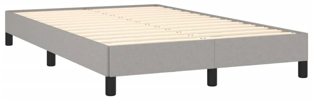 Cama boxspring com colchão 120x190 cm tecido cinzento-claro