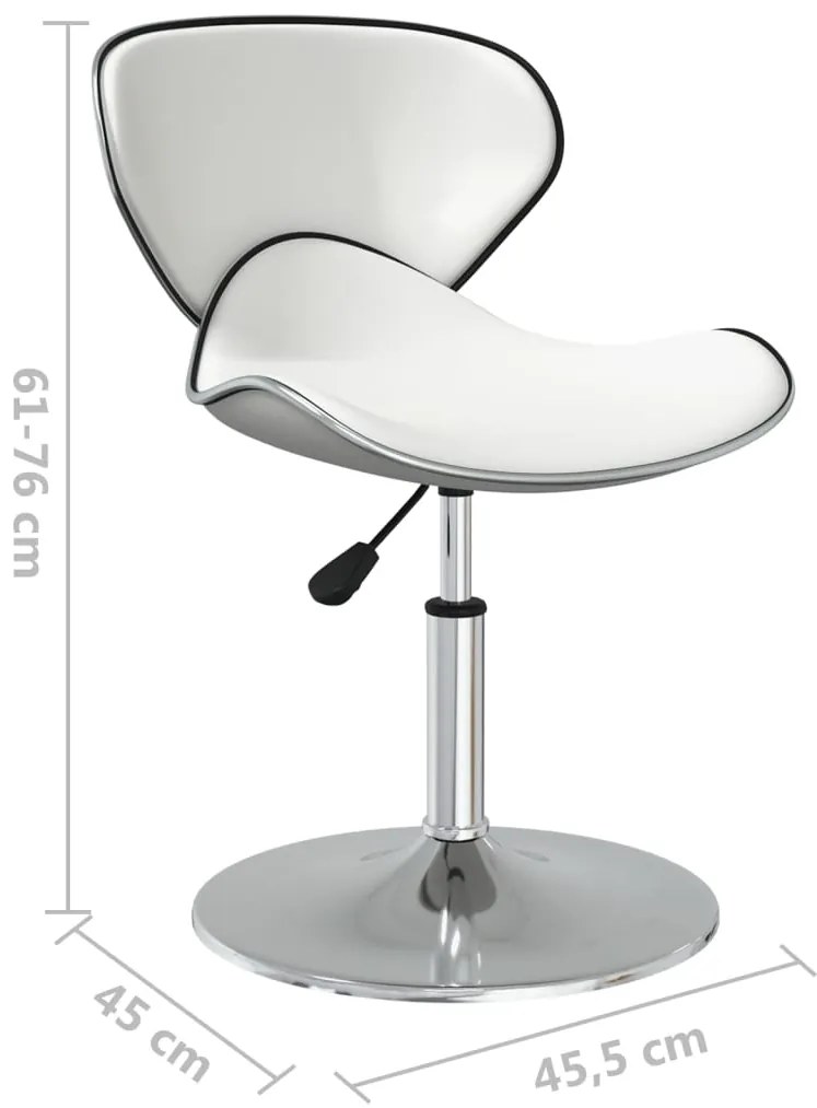 Cadeiras de jantar 2 pcs couro artificial branco