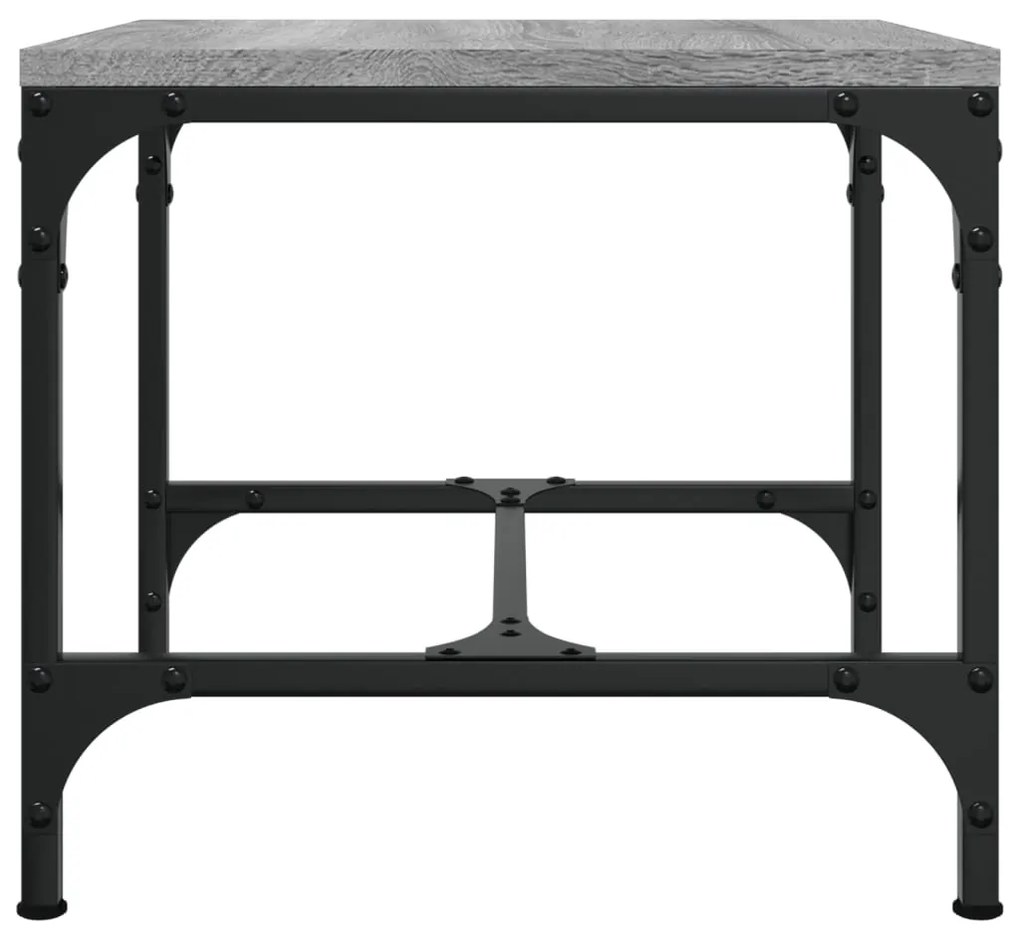 Mesas de apoio 2 pcs 40x40x35 cm deriv. madeira cinzento sonoma