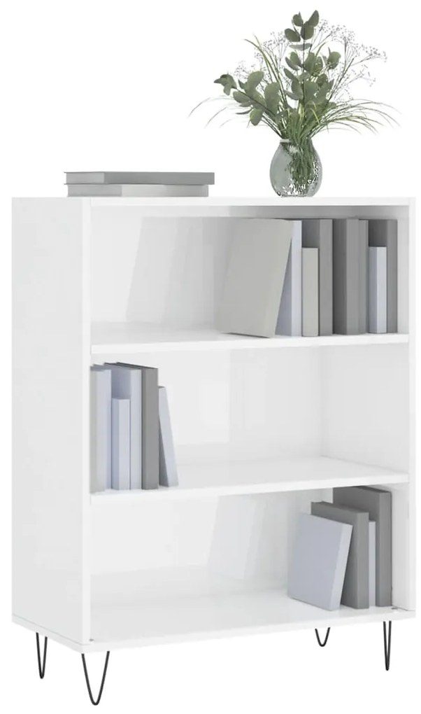 Estante 69,5x32,5x90 cm derivados de madeira branco brilhante