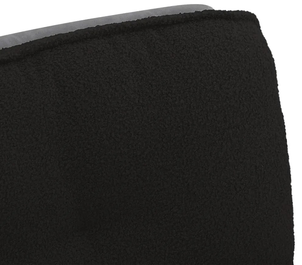 Cadeira de escritório giratória preto de lã encaracolado tecido