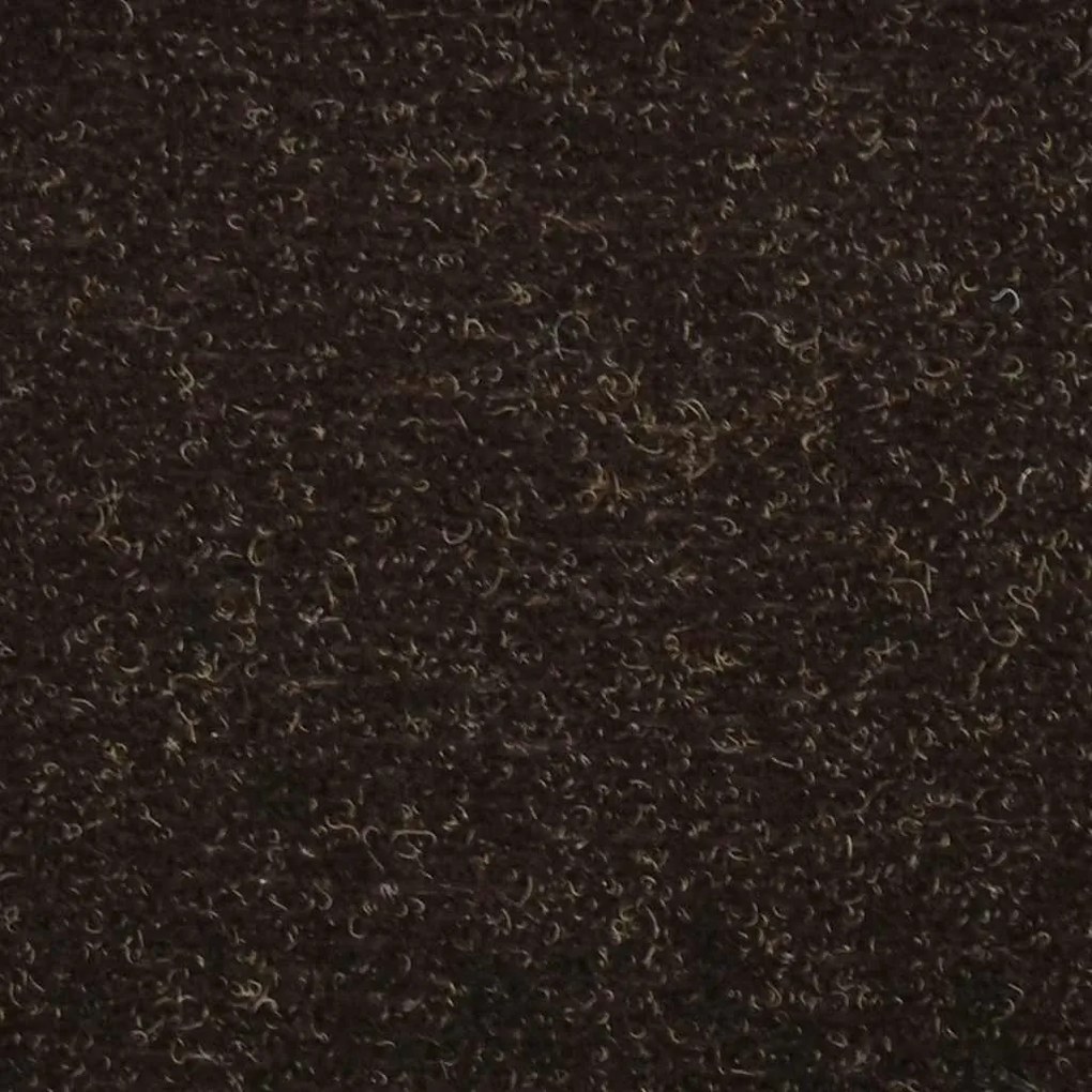 Tapetes de escada adesivos 30 pcs 56x17x3 cm castanho-escuro