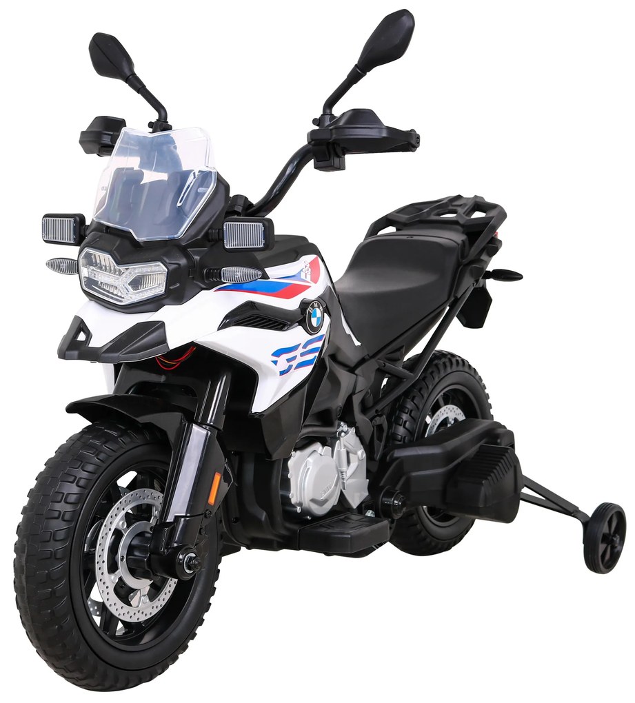 Mota elétrica para Crianças 12V BMW F850 GS Rodas Espuma EVA Branca