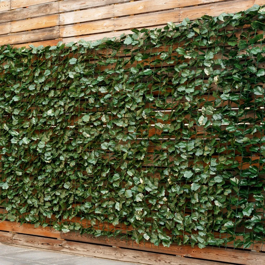 Seto Artificial com Folhas de Hera "Edera" - Decoração de Jardim e Pri