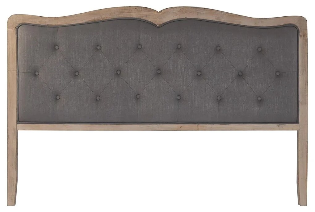 Cabeceira de Cama Dkd Home Decor Poliéster Cinzento Escuro Eik (180 X 10 X 120 cm)