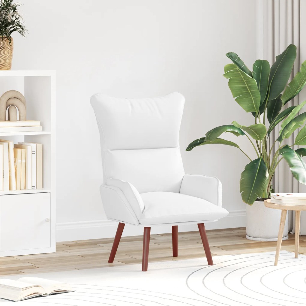 Cadeira Relaxante vidaXL em Couro Sintético Branco