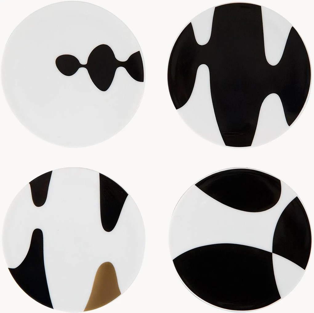 Bases para copos em porcelana Home, conjunto de 4