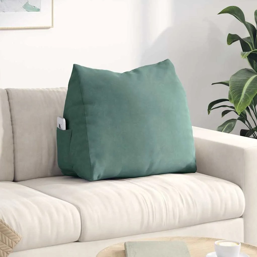 vidaXL Travesseiro para Costas Verde do Mar 60 x 20 x 50 cm