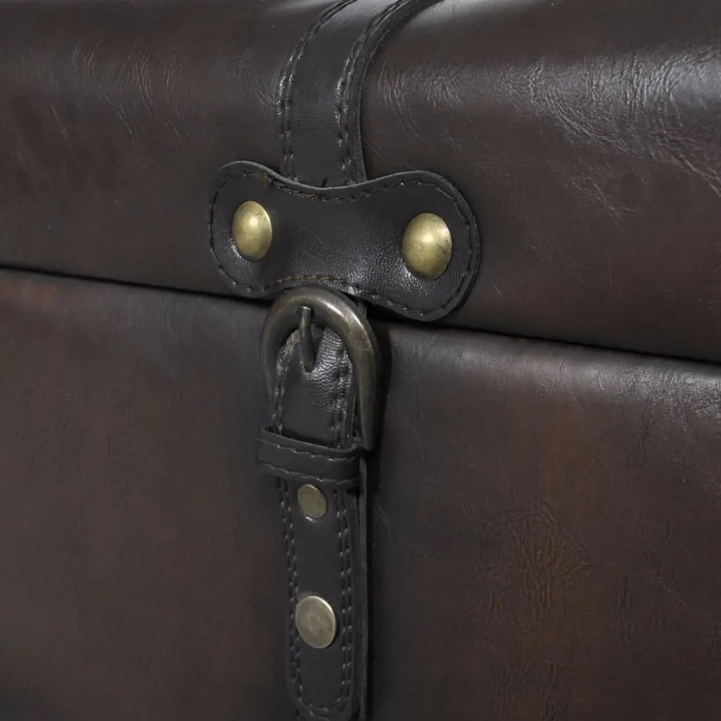 Conjunto bancos de arrumação 3 pcs castanho