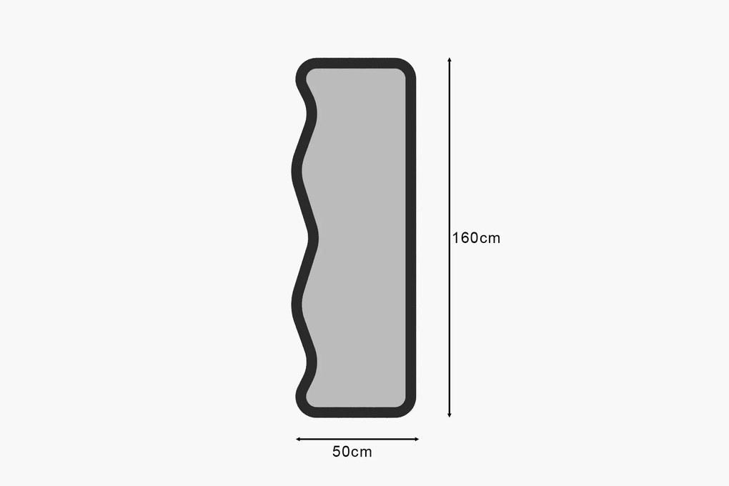 Espelho Asel – Preto – 50 cm x 160 cm