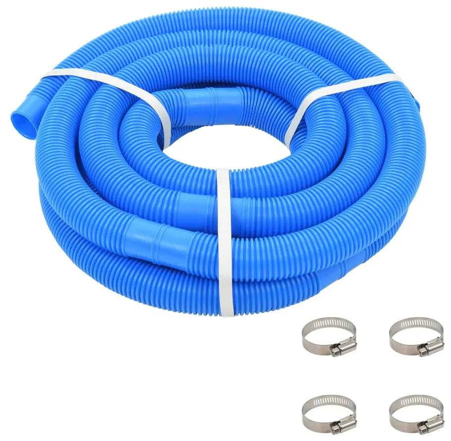 Mangueira de piscina com braçadeiras azul 38 mm 6 m