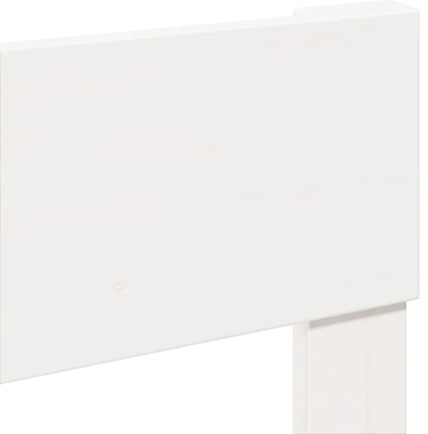 Cama sem colchão 200x200 cm madeira de pinho maciça branco