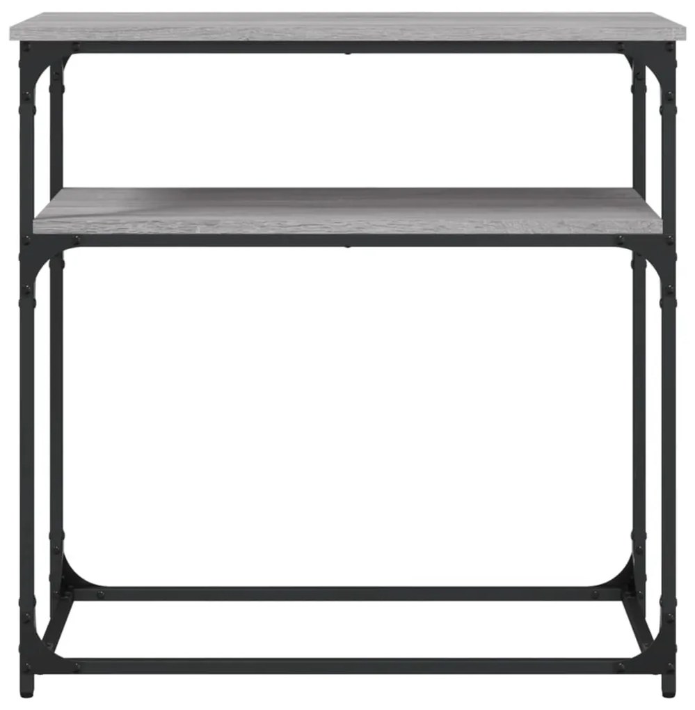 Mesa consola 75x35,5x75 cm derivados de madeira cinzento sonoma