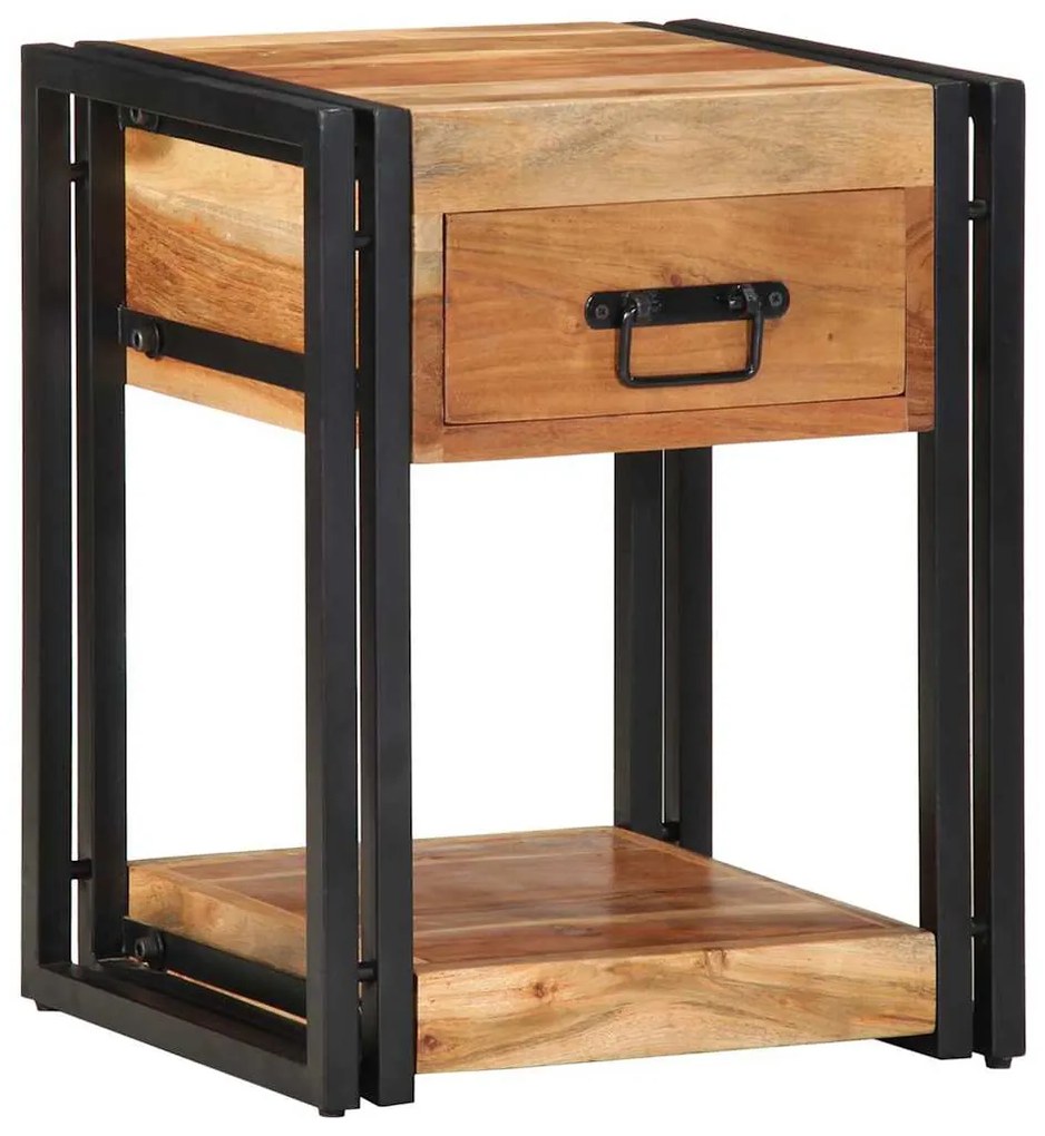 vidaXL Armário de Cabeceira com gaveta Castanho 40 x 35 x 50 cm