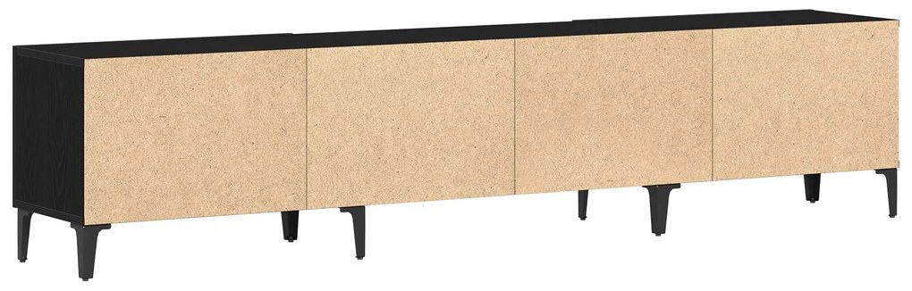 Estante de TV vidaXL Preta Carvalho 180x31,5x40 cm Madeira Engineered