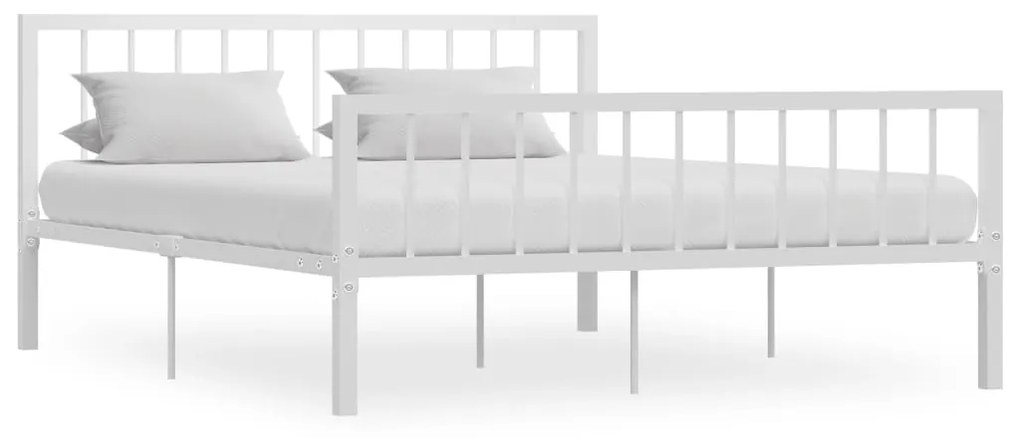 vidaXL Estrutura de cama 160x200 cm metal branco