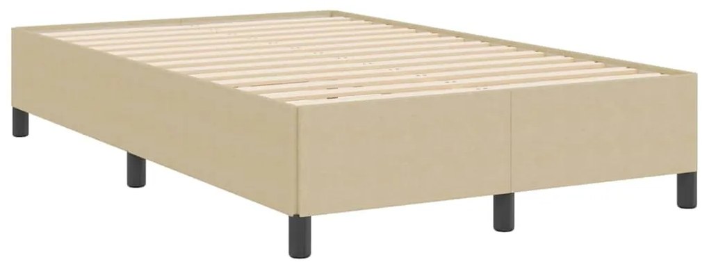 Cama vidaXL Verde Claro Cinza 120x200 cm Tecido Canelado