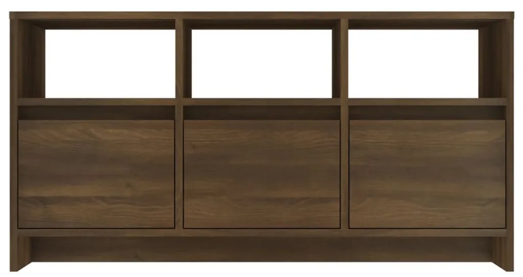 Móvel de TV Endy com 3 Gavetas e Compartimentos de 102 cm - Castanho -