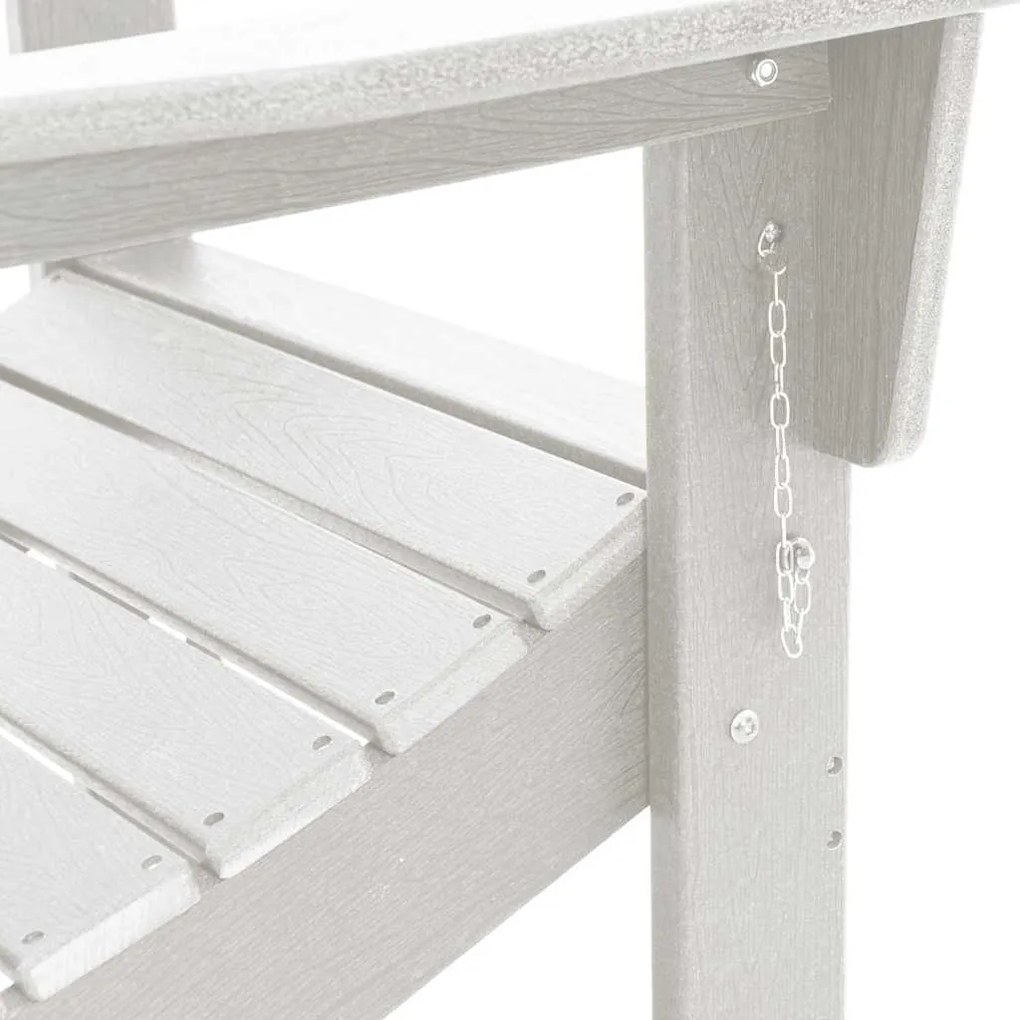 Cadeiras Adirondack Dobráveis vidaXL 2 pcs Branca 74.5x80.5x90 cm HDPE